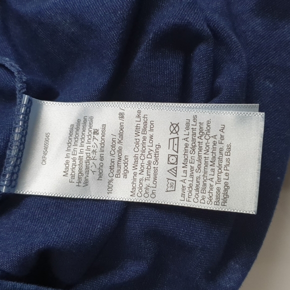 NWT Madewell Softfade Indigo Dots Tee - Picture 7 of 9